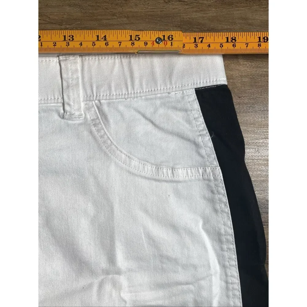 HUE New Tuxedo Cutoff Denim Mini Skirt Size XL NEW - Picture 5 of 8